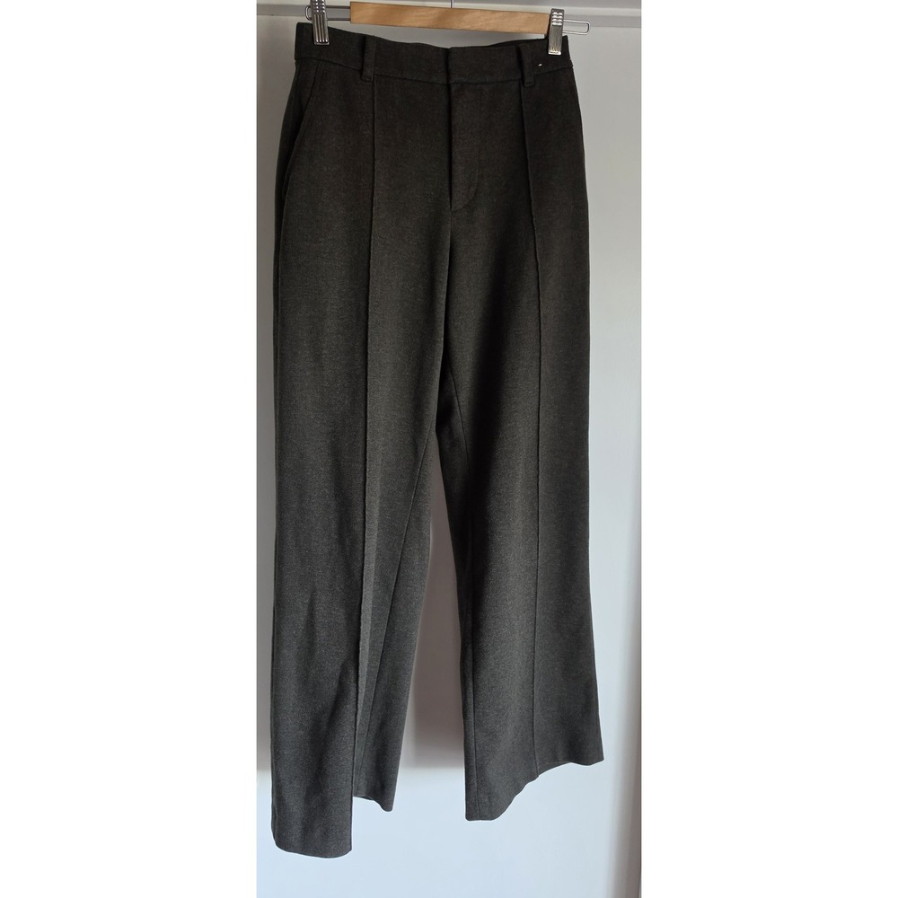 Uniqlo Women XS Casual Pants Dark Gray Solid Slim Trousers Slacks